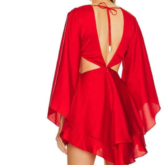 Revolve Michael Costello ALLETE DRESS IN RED Small - Picture 2 of 2